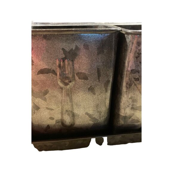 Galvanized Silverware/Flatware Holder NEW - Picture 3 of 5